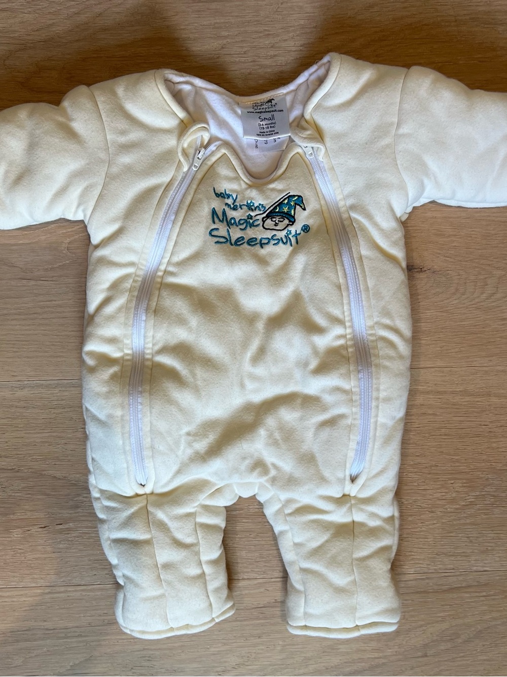 Baby Merlin's Magic Sleepsuit Small Yellow Swaddle Suit 12-18 Lbs 3-6 months